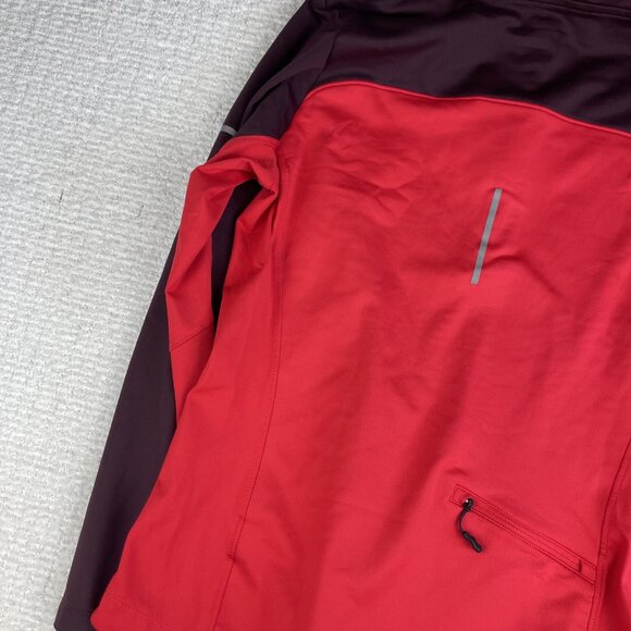 NIKE Running 546047 Dri-Fit Thermal Half Zip Red Hoodie Hooded Sweatshirt Sz M - Picture 16 of 16